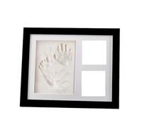GIWFBQTR Kit D'Empreintes de Mains et de Pieds en Argile pour - Cadeaux de FêTe PréNatale et DéCoration Parfaite pour Chambre d'enfant Noir