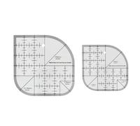 GIWFBQTR Règle de Coupe d'angle Incurvée Antidérapante pour Bricolage, Artisanat, Patchwork, Modèle de Couture, Accessoires de Quilting, Règle Multifonctionnelle