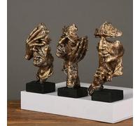 GIWFBQTR Statue Abstraite en Résine pour Bureau, Sculpture, Figurines Miniatures, Personnage, Art Nordique, Artisanat, Bureau, Maison, C