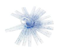 Giwnhvx 1 lot de jauges d'épaisseur en plastique de 0,05 à 3 mm d'épaisseur 25 en 1 pour mesurer les écarts