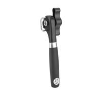 Giwnhvx 1 ouvre-bouteille, ouvre-boîte portable à bord lisse en acier inoxydable de qualité alimentaire noir pour la cuisine
