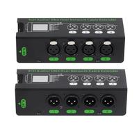 Giwnhvx 1 paire d'extendeurs de câble réseau DMX512 4 canaux 3 broches audio/sur-réseau XLR vers RJ45, 1 mâle + 1 femelle