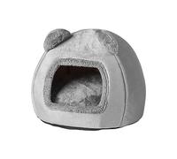Giwnhvx 1 PCS Pet Amovible et Lavable Chenil Pet Hiver Lit de Couchage Dessin Animé Mignon Chenil Gris