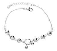Giwnhvx 1 Piece Bracelet a la Cheville de Perle en Forme de Coeur Elegant Bracelet de Cheville a Chaine a la Mode pour Les Pieds Nus des Pieds pour Les Femmes