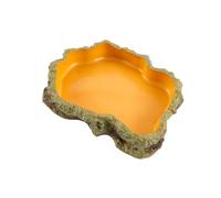 Giwnhvx 1 Pièce de Nourrissage pour Reptile, Plateau de Terrarium, Bol de Nourrissage pour Amphibiens en Résine pour Grenouille, Tortue, Dragon Barbu et Tortue L