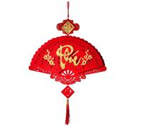 Giwnhvx 1 Pièce Décoration Traditionnelle de la Fête du 2024 Pendentifs de Décoration de L'Année Lunaire Rouge 2