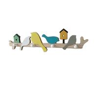 Giwnhvx 1 pièce en forme d'oiseau cintre porte-serviettes porte-manteau crochets cintres crochets en bois peignoirs crochets muraux bijoux crochet C
