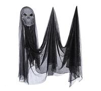 Giwnhvx 1 Pièce Halloween Suspendus Squelette Fantôme Décorations pour Extérieur Intérieur Fête Bar Accessoires Effrayants en Plastique Noir Halloween Décoration