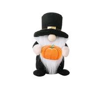 Giwnhvx 1 pièce Thanksgiving Day Harvest Festival Hugging Pumpkin Chef Hat Rudolph Doll Ornements Automne Gnome Peluche Cadeaux Homme