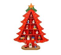 Giwnhvx 1 Pièces Bricolage en Bois de Noël Fenêtre Centre Commercial Affichage de Bureau Accessoires Ornement Cadeau de Noël