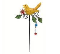 Giwnhvx 1 piquet de jardin en métal pour oiseaux. Cloche A en métal avec cloche. Décorations d'extérieur, décorations de Noël pour oiseaux de jardin, sonnette A, résistante