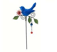 Giwnhvx 1 piquet de jardin en métal pour oiseaux. Cloche A en métal avec cloche. Décorations d'extérieur, décorations de Noël pour oiseaux de jardin, sonnette A, durable