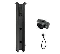 Giwnhvx 1 support de canne à pêche rotatif portable pour canne à pêche, tube de montage, accessoires de pêche, noir