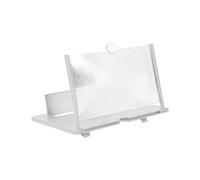 Giwnhvx 10 Amplificateur d'écran 3D, protection des yeux portable, support vidéo HD, support de voyage, ivoire