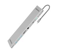 Giwnhvx 10 en 1 USB Type C Hub Adaptateur Station d'accueil pour Ordinateur Portable VGA RJ45 PD pour Compatible
