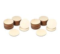 Giwnhvx 100 PièCes Cercles en Bois DéCoupes Rondes Non Finies ÉTiquettes Pré-PercéEs Tranches Disques en Bois Vierges avec Pendentifs Trous (4 Pouces)