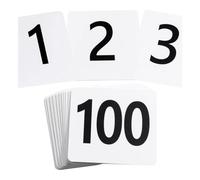 Giwnhvx 100 Pièces Numéros de Table 1-100, Numéros de Table en Plastique, Cartes de Numéros de Table Double Face pour Table de Restaurant de Réception de Mariage