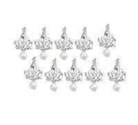 Giwnhvx 10PCS Super pendentif en cristal de couronne en cristal 3D Nail Art DIY Decoration