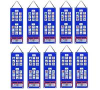 Giwnhvx 10x Calendrier visuel pour enfants Tableau de routine quotidienne avec 700 cartes Calendrier de poche Outil d'apprentissage comportemental autiste