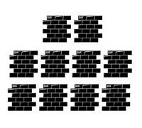 Giwnhvx 10X Stickers Muraux 3D Tuile de Papier Peint de Brique pour La Cuisine Dosseret Tatie-Tile La DéCoration D'Intérieur 30X30cm