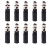 Giwnhvx 10X XLR Mini 3 Broches Un 4 Pin Femelle Adaptateur Audio Connecteur Prise Adaptateur Convertisseur Signal Hi-Fi pour Haut-parleur Microphone