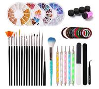 Giwnhvx 12 PCS DIY Nail Art Outils Nail Strass Peinture Nail Pen 3D Nail Art DéCoration Manucure PéDicure Outil