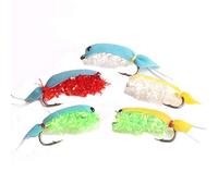 Giwnhvx 12 Pcs/Lot Manivelle De Leurre De PÊChe De Larves De Mouches Crochets D'appâts Attirail De Poisson D'appât