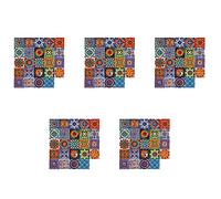 Giwnhvx 120 Pièces Séries Auto-Adhésif MosaïQue Brique Tuile 3D Autocollant Cuisine Salle de Bain Stickers Muraux -10X10cm