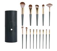 Giwnhvx 14 PièCes Mini Pinceau de Maquillage Professionnel Poudre Sourcils Ombre à PaupièRes Pinceau de Maquillage Ensemble Portable Pinceau de Maquillage avec Sac de Rangement