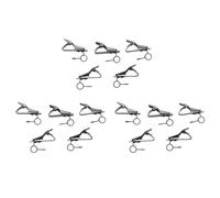 Giwnhvx 15 Pcs Mini 7,5 mm Microphone Clip Titulaire Cravate Clip Collier Pratique (Noir)