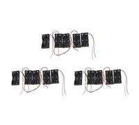 Giwnhvx 15 Pièces 2 X 1,5 V AA Batterie Titulaire Cas Boîte Noire avec Conducteurs