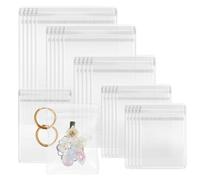 Giwnhvx 150 Pièces à en PVC Transparent, Pochettes en Plastique pour, Bagues, Boucles d'oreilles, de Rangement, Anti-Ternissement