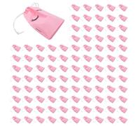 Giwnhvx 150 PièCes de Soin des Cils Trousses de Maquillage en Plastique Trousse de Maquillage de Toilette Voyage CosméTique avec Cordon Rose,M