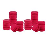 Giwnhvx 16 Pièces Éponge Applicateur Détail Éponge Applicateur Ronde Applicateur de Polissage Pneus (Rouge)