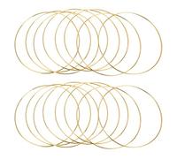 Giwnhvx 16 Pièces Séries 8 Pouces Anneaux de Capteur de RêVes Anneaux MéTalliques Anneau en Macramé pour L'Artisanat et Les Fournitures de Capteur de RêVes, Or