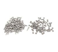 Giwnhvx 160 pièces de fixation en acier inoxydable 304 : 60 vis cylindriques M2 x 8 mm et 100 écrous hexagonaux métriques M2 de fixation DIN934 pour boulon
