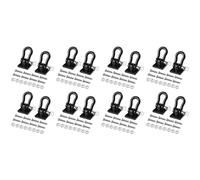 Giwnhvx 16Pcs Remorque Crochet De Remorque Boucle Crochets En Métal Escalade Remorque Manilles pour 1/10 RC Voiture Camion Escalade Voiture (Noir)
