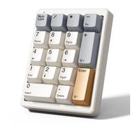 Giwnhvx 17 Touches Type C Pavé Numérique Filaire Pavé Numérique Mécanique Pavé Numérique de Mini Clavier Claviers de Programmation Rouge