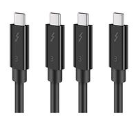 Giwnhvx 2 câbles Typec pour 3 câbles de données 40 Gbit/s pleine vitesse 100 W Charge rapide 5K Transmission 50 cm