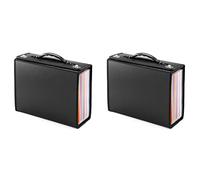 Giwnhvx 2 dossiers extensibles 24 poches organisateur de fichiers Accordian, organisateur de documents papier papier en plastique pour affaires, bureau