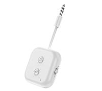 Giwnhvx 2 en 1 Bluetooth 5.3 Récepteur Audio Transmetteur Adaptateur Sans Fil avec Micro 3.5MM AUX Stéréo Musique pour Voiture Avion TV