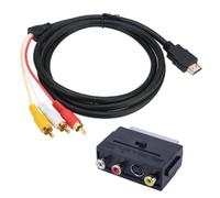 Giwnhvx 2 en 1 - Câble connecteur audio péritel mâle S-Vidéo vers 3 pour port TV