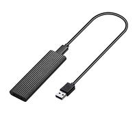 Giwnhvx 2 en 1 Double protocole Type C USB 3.1 Adaptateur SSD HDD M.2 NGFF SSD Boîtier pour disque dur M2 Noir