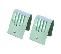 Giwnhvx 2 Ensembles de Pinces à Sourcils en Acier Inoxydable, Pince à Sourcils, Ensemble de Coupe de Sourcils, Vert