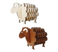 Giwnhvx 2 Ensembles de sous-Verres en Bois en Forme de Mouton pour Décoration D'Intérieur