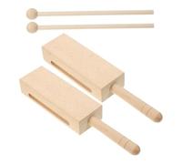 Giwnhvx 2 Ensembles Instruments Rythmiques En Bois Percussion Instruments De Musique Pour Adultes Outil En Bois Rythme Bâton Bébé Log Durable Installation Facile