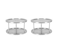 Giwnhvx 2 étagères rotatives en acier pour tourne-disque à 360 degrés avec 2 supports de table de cuisine