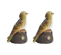 Giwnhvx 2 lumières solaires pour l'extérieur, lumière solaire pour perroquets, oiseaux, résine, pelouse, balcon, lumière de nuit, décoration de jardin, cadeau