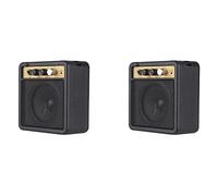 Giwnhvx 2 mini amplificateur pour guitare ampli haut-parleur 5 W avec entrée de 6,35 mm sortie casque 1/4 pouce prend en charge le réglage du ton du volume