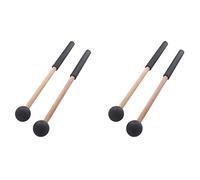 Giwnhvx 2 Paire de Baguettes pour Batterie avec Tête En Caoutchouc Souple Baguettes pour Batterie et Percussions pour Clavier